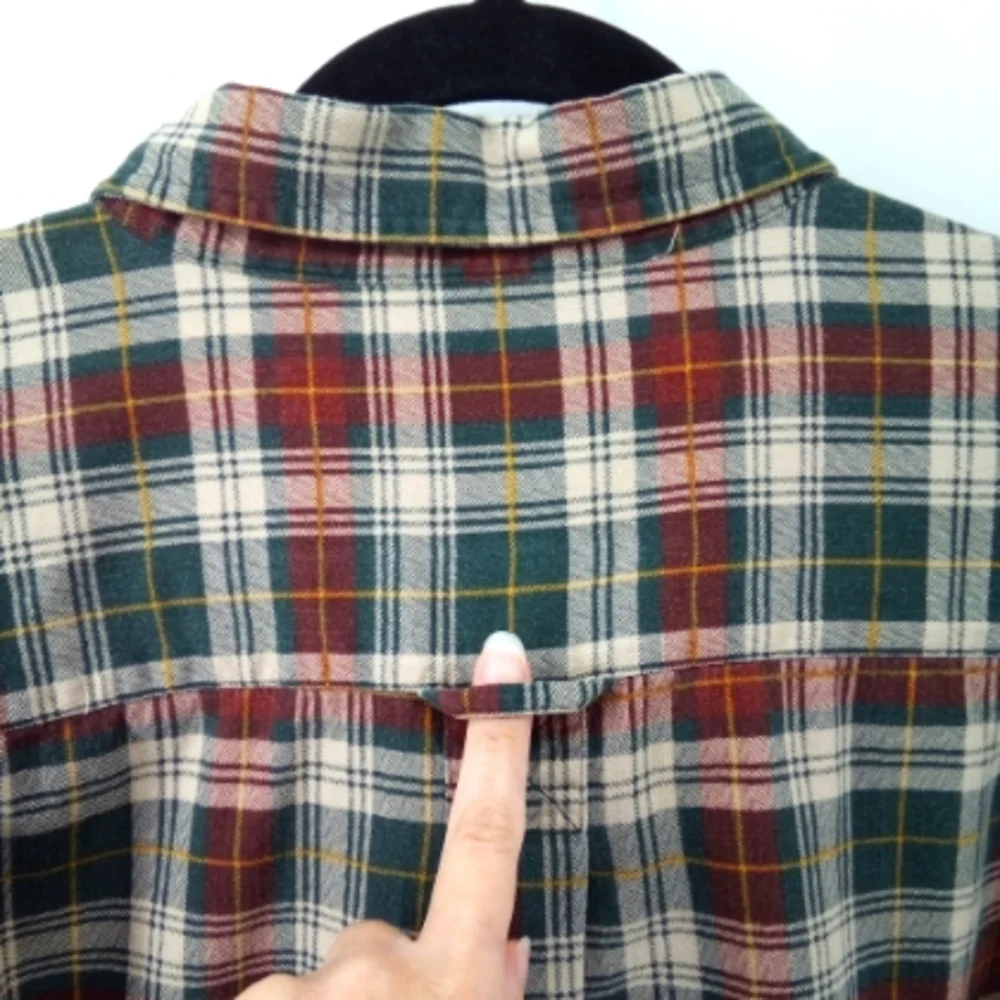 Ivy Crew Plaid 100% Cotton Red Green Men's Shirt XL Outdoors Hiking Camping